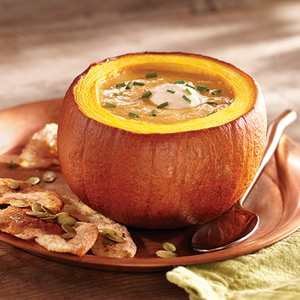 Pumpkin Soup with Spiced Cream